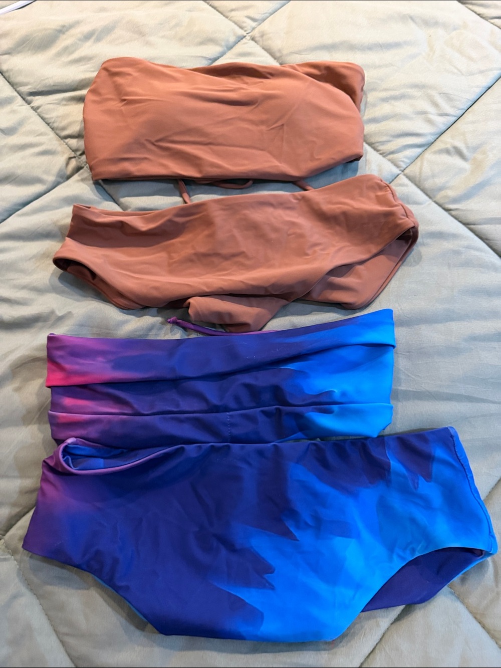 Lot of bikini swim suit high waisted strapless  new never worn